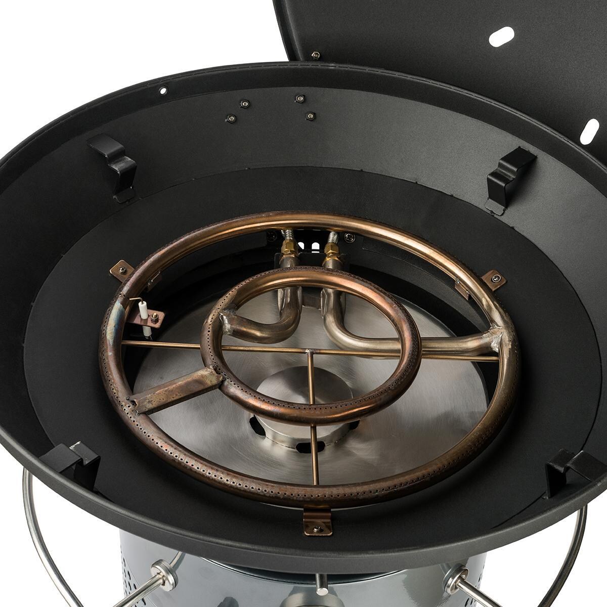 Fuego Professional Gas Grill - Interior View With Dual-Zone Ring Burner thumbnail