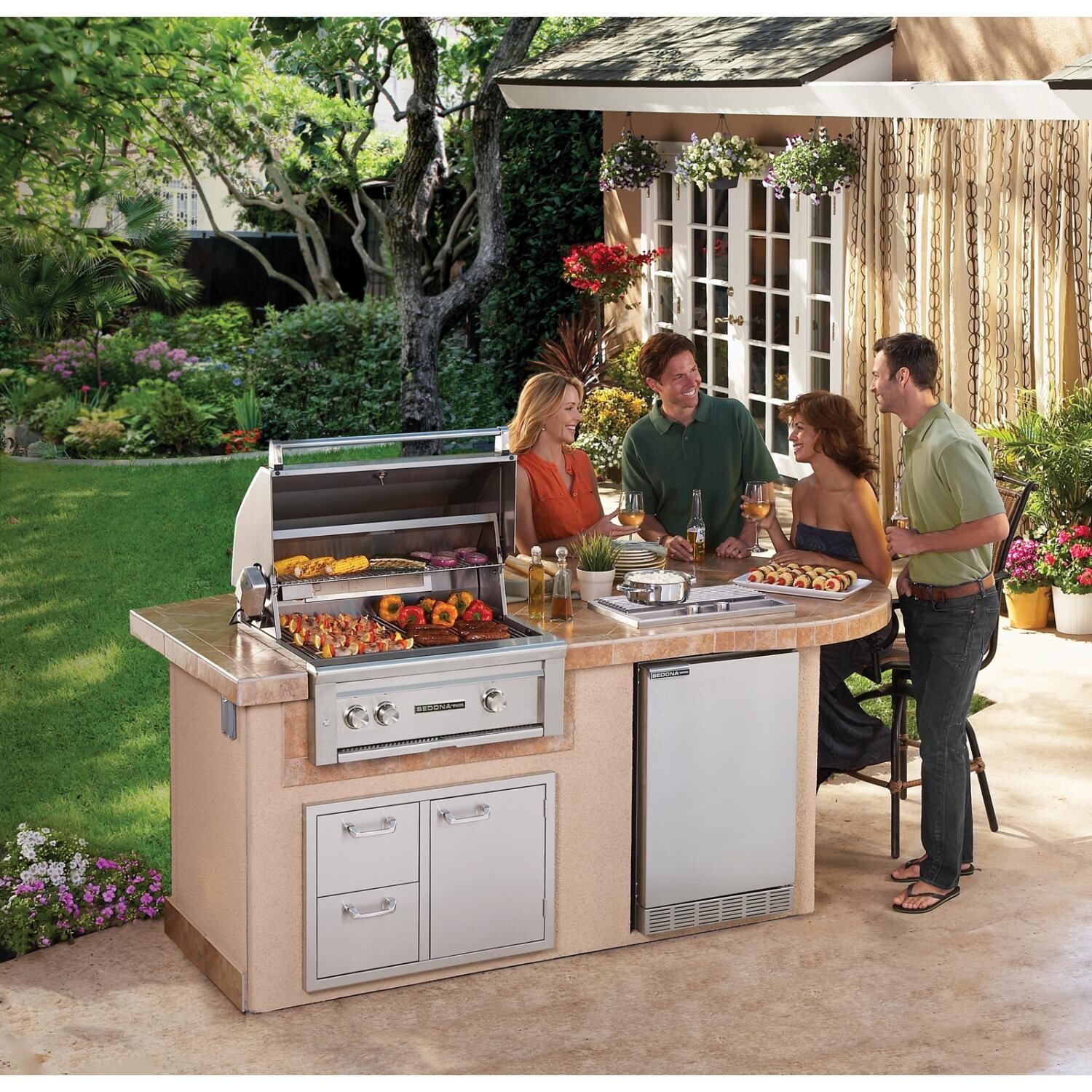 Sedona By Lynx Deluxe BBQ Island With 30-Inch Propane Gas Grill With Rotisserie - Patio View thumbnail