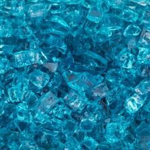 Lakeview Outdoor Designs 1/2-Inch Caribbean Blue Fire Glass - 80 Pounds
