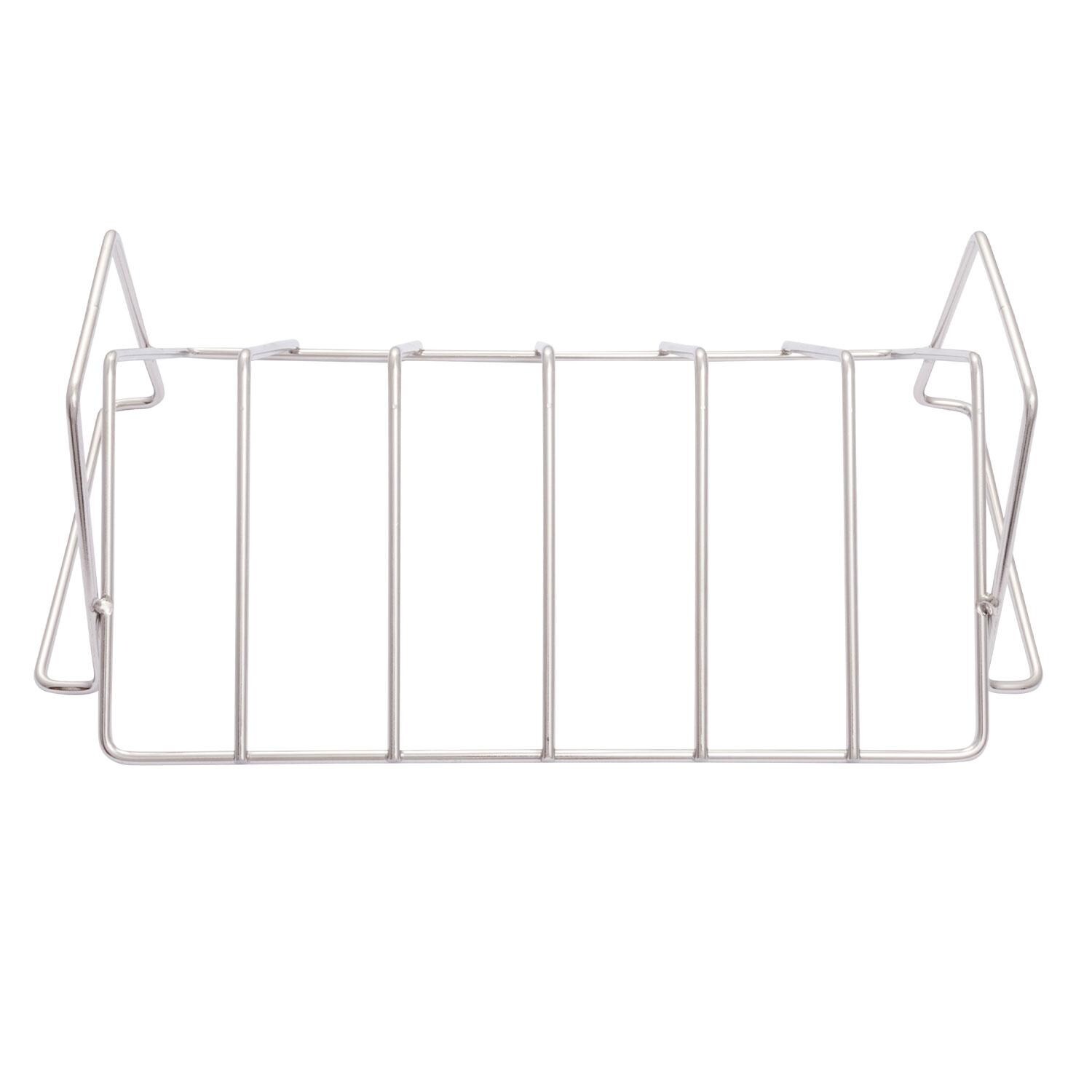 Charbroil 1944364R04 Grill+ Rib & Roast Rack - Front View - Rib Side - White Background thumbnail