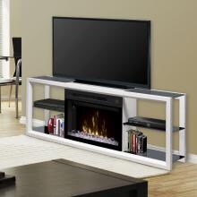 Dimplex Multi-Fire XD Novara 64-Inch Electric Fireplace Media Console - Acrylic Ice Embers - White - SHGFP-300-W image