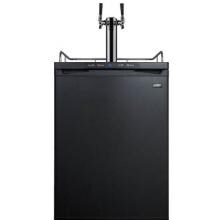 Summit 24-Inch 5.6 Cu. Ft. Double Tap Beer Dispenser / Kegerator - Black - SBC635MBITWIN image