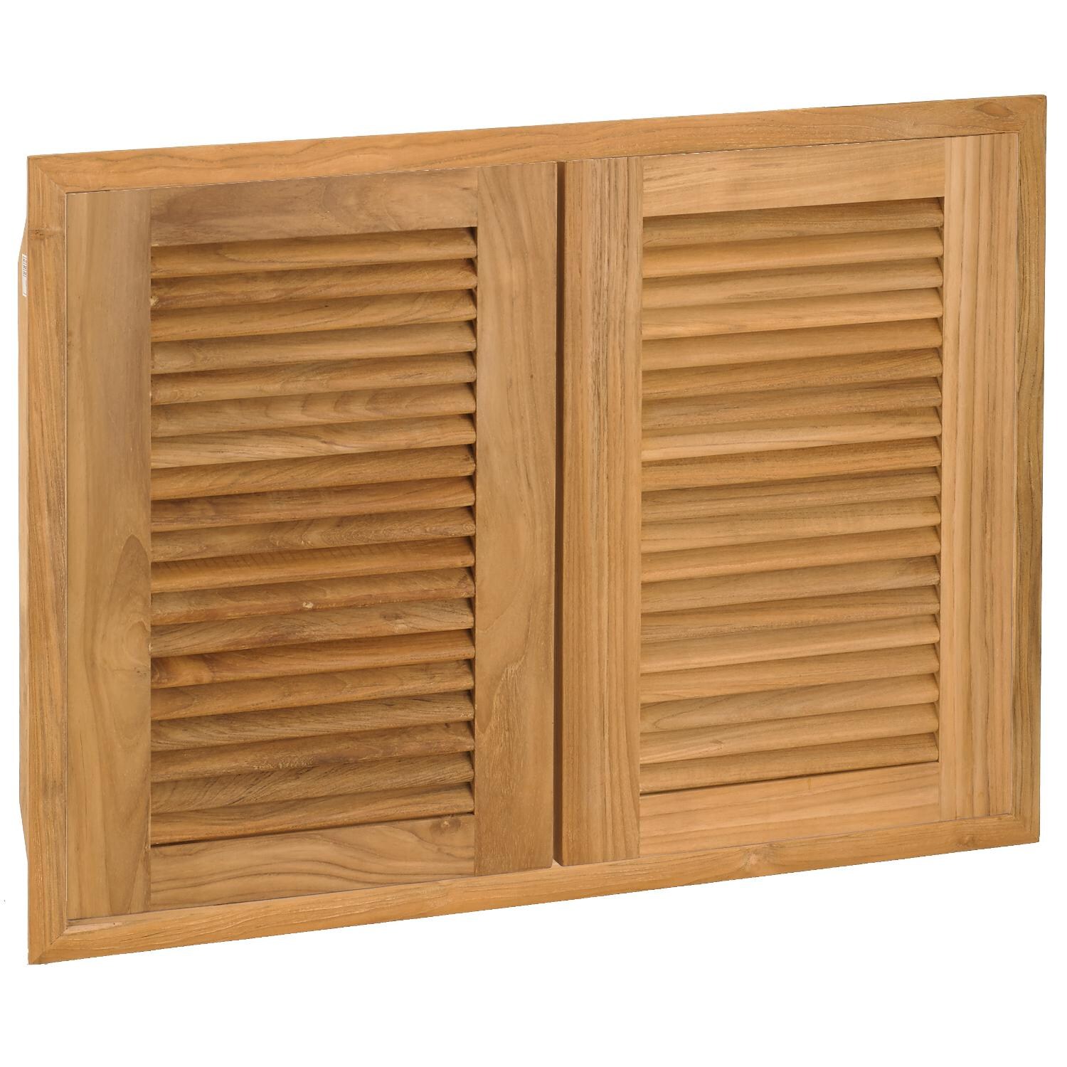 Pacific Teak AD2-30L | Louver 30-Inch Teak Wood Double Access Door thumbnail