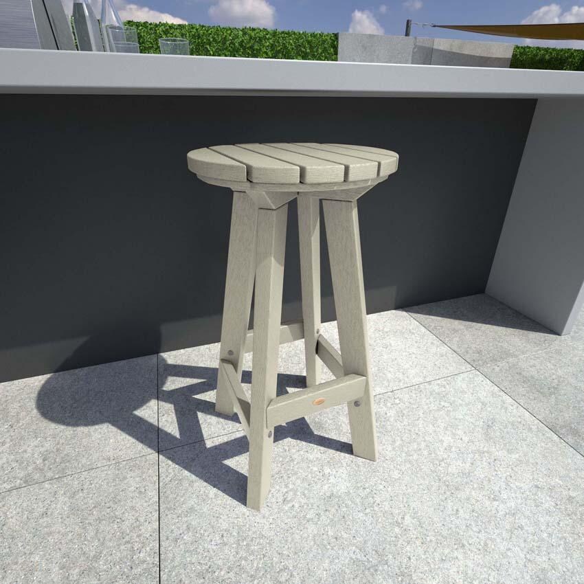 Tracewood Recycled Plastic Bar Stool in Whitewash by Lakeview Outdoor Designs