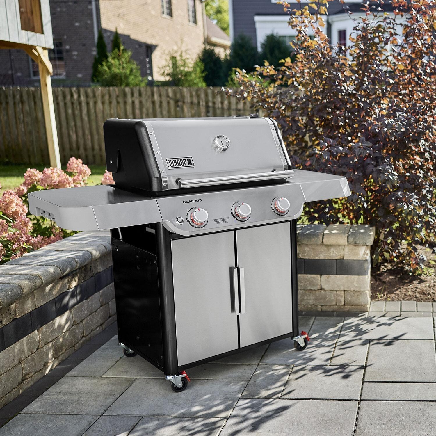 Weber 1500569 GENESIS S-315 Natural Gas Grill in Stainless Steel - Backyard - Lifestyle thumbnail