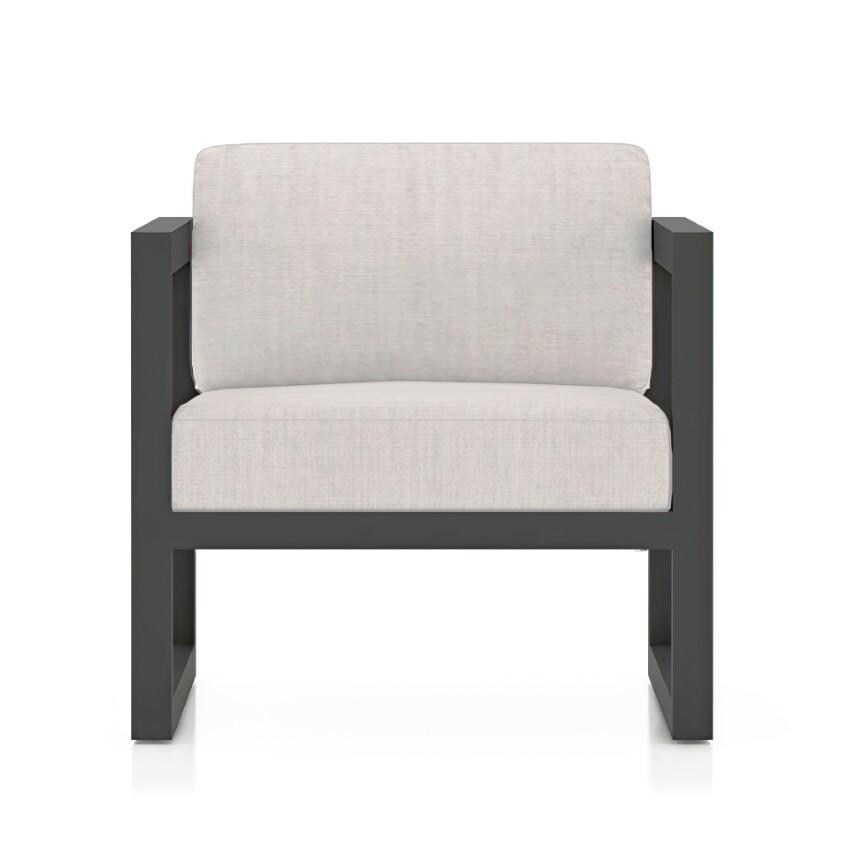Misty Cove 3 Piece Seating Set in Slate w/Sofa & Cast Silver Cushions by Lakeview - Club Chair - White Background thumbnail