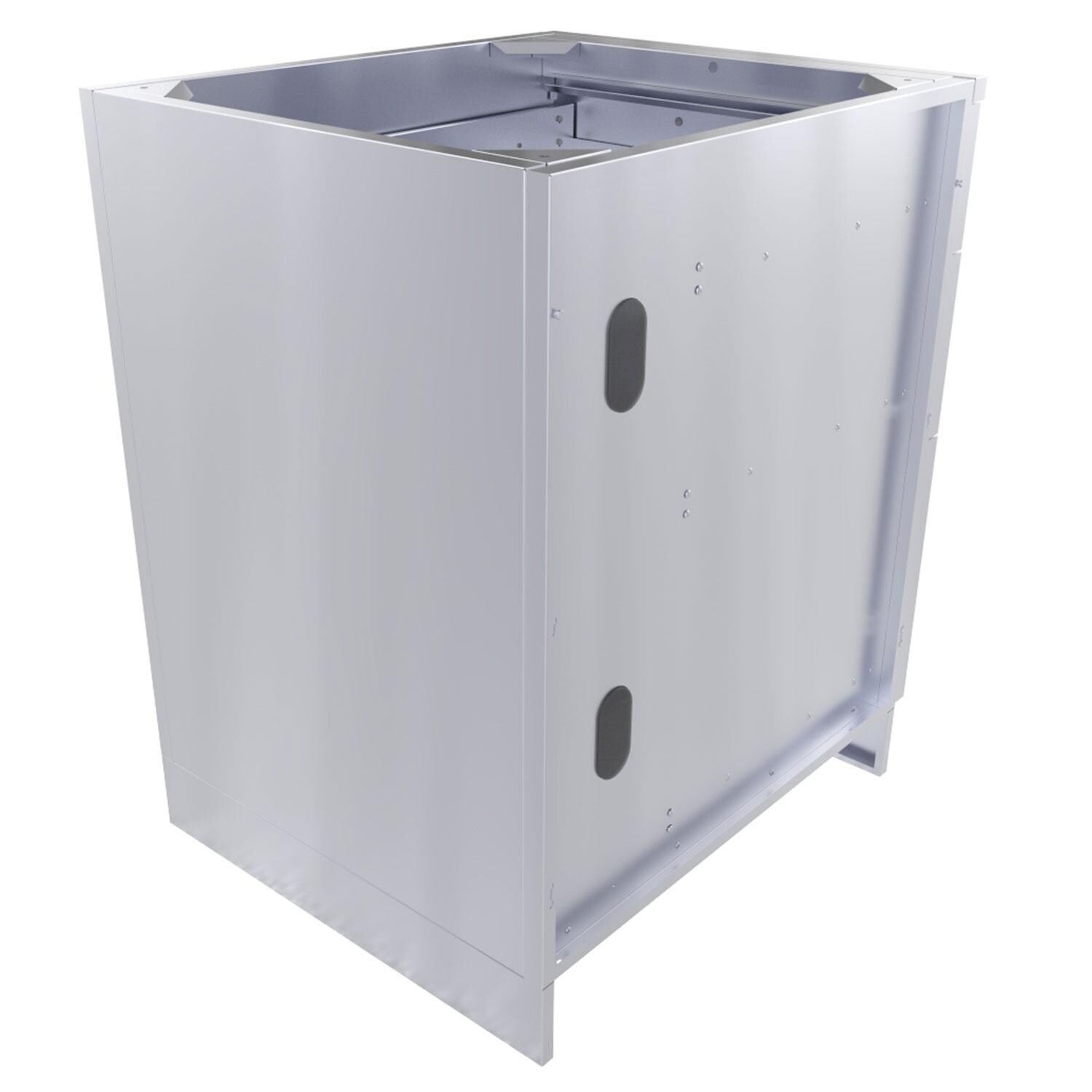 Sunstone Grills SBC24STD 24-in Large Triple Drawer Base Cabinet - Rear View - White Background thumbnail