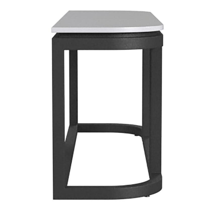 Malibu 67 Inch Black Aluminum Console Table by Sunset West - Side - White Background thumbnail
