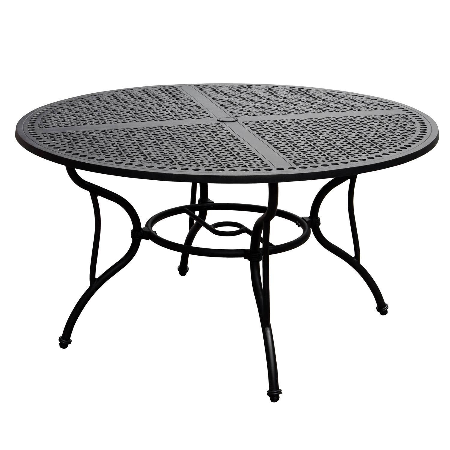 Elysian 52 Inch Round Cast Aluminum Patio Dining Table By Lakeview Outdoor Designs