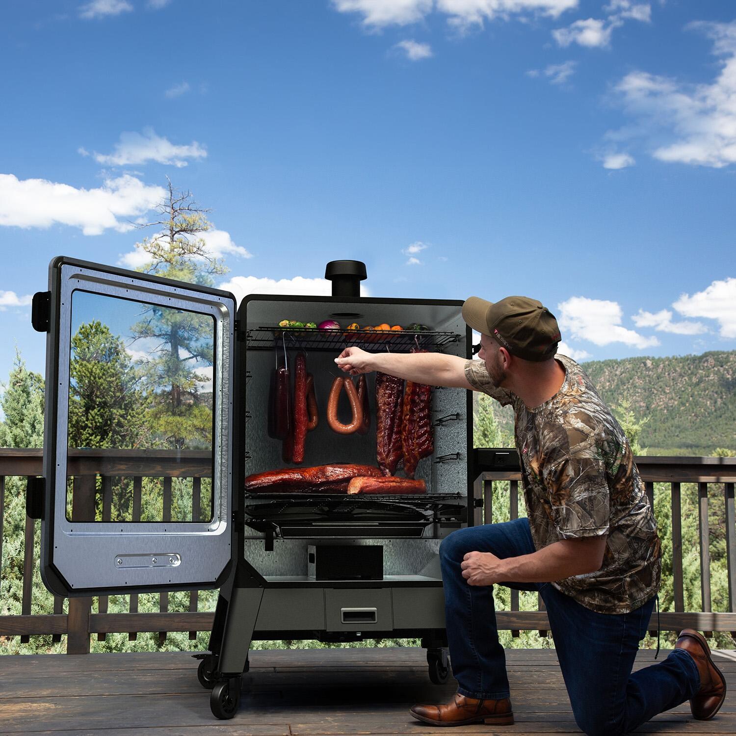 Pit Boss 11115 Navigator 6-Series Vertical Pellet Smoker - Cooking - Lifestyle thumbnail