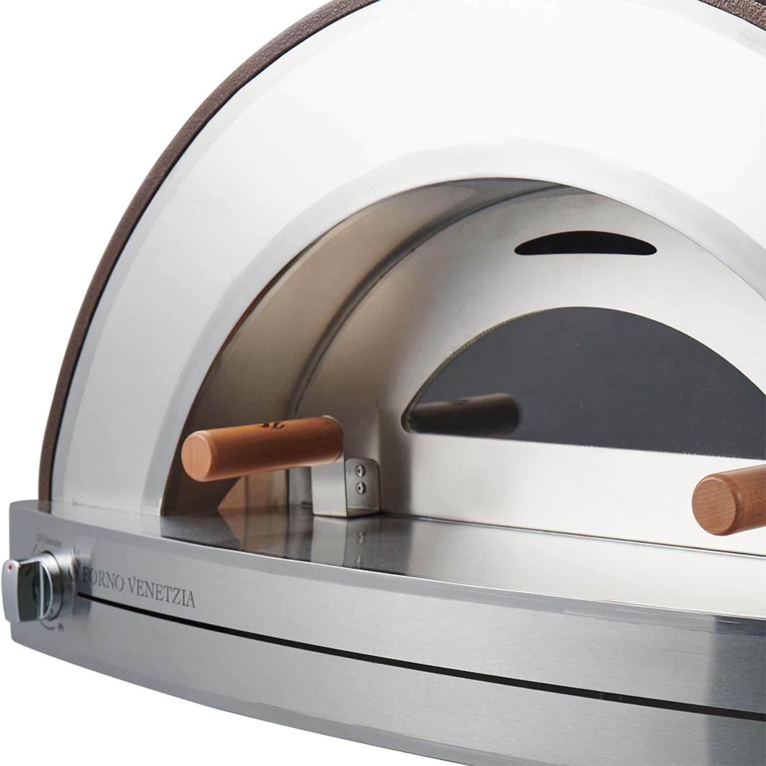Forno Venetzia FVTOR225-G-NG-C Torino 225 Hybrid Natural Gas Pizza Oven - Copper - Door - Detail thumbnail