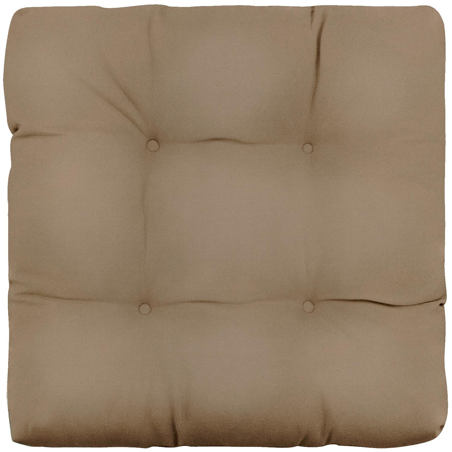 Sunbrella Canvas Cocoa Extra Large Outdoor Replacement Seat Cushion By UltimatePatio.com - Top View thumbnail