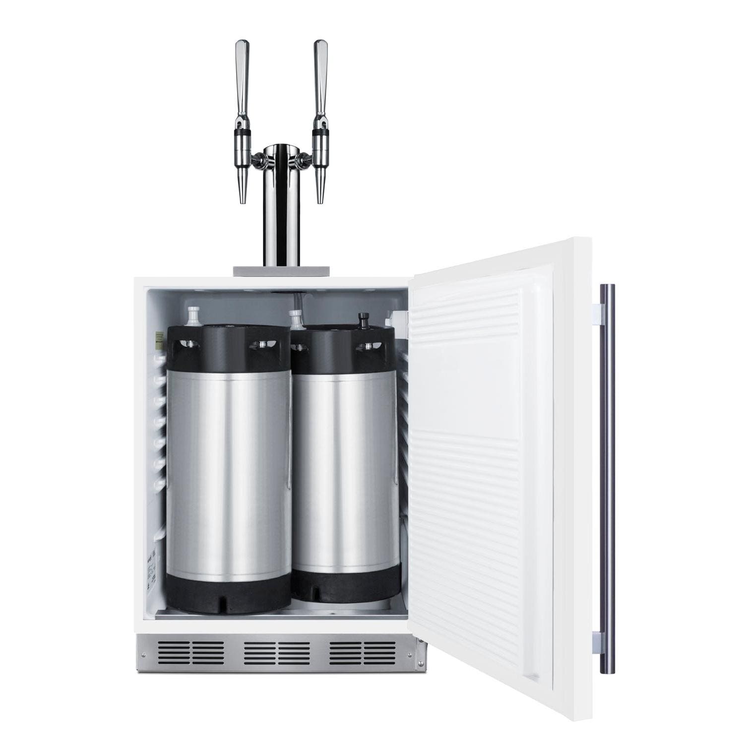 Summit SBC58WHBIADANCFTWIN 24-Inch ADA Compliant Outdoor Rated Double Tap Nitro-Infused Coffee Dispenser / Kegerator - With Kegs thumbnail