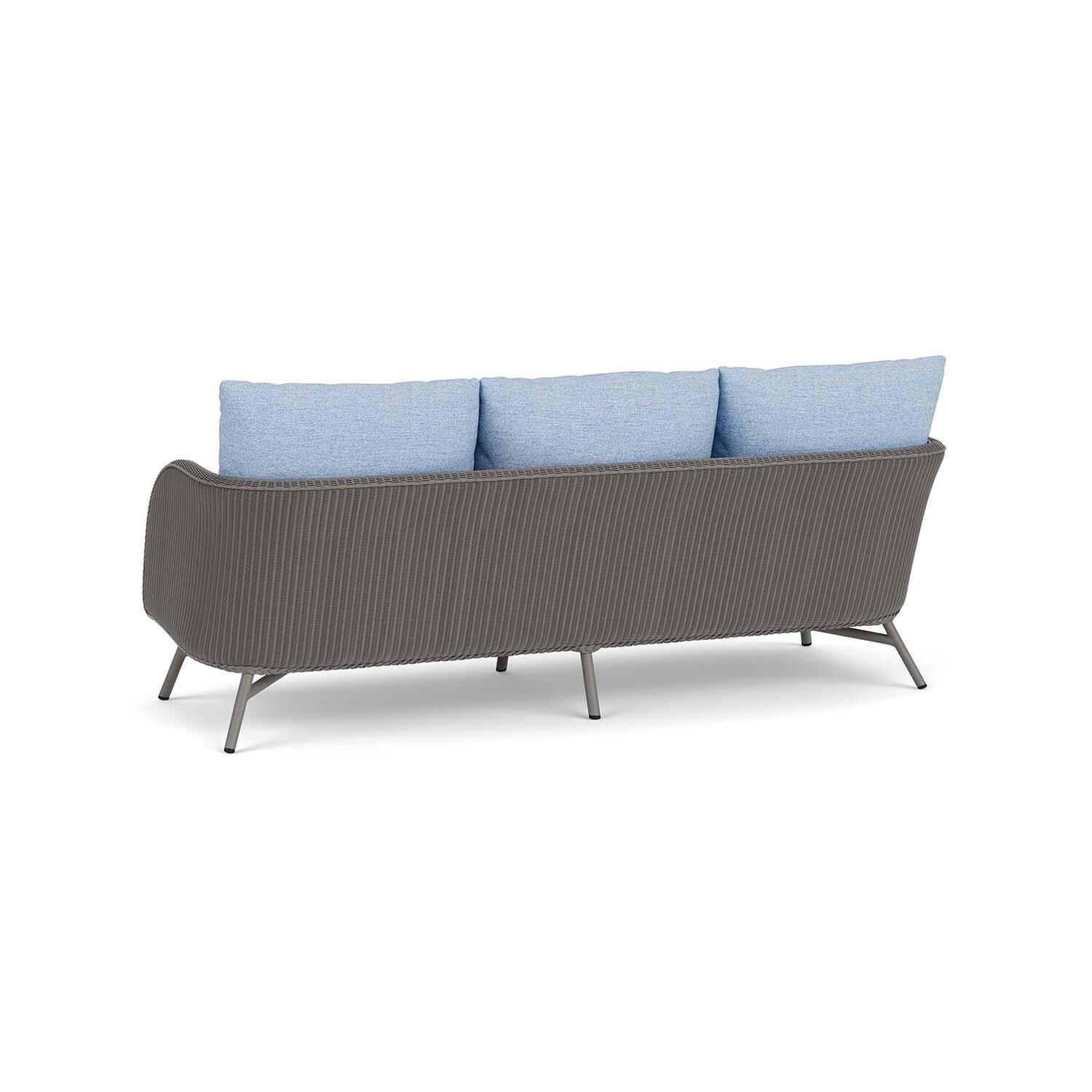 Lloyd Flanders Essence Sofa W/Demo Skyway Fabric - Pewter Finish - Back Left thumbnail