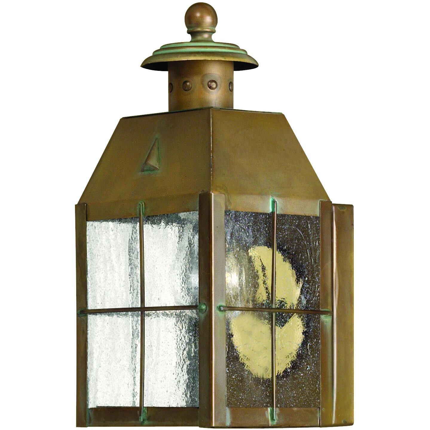 Hinkley Lighting Nantucket 2376AS 60W One Light Outdoor Wall Lantern - Aged Brass thumbnail