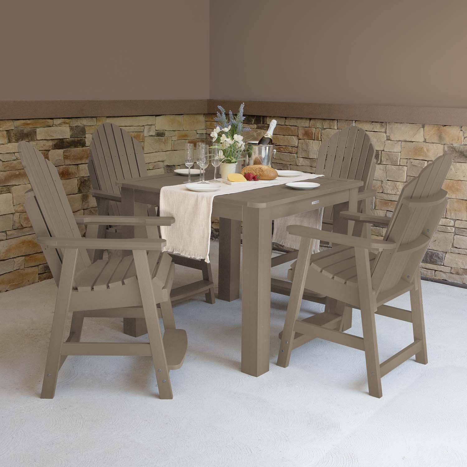 Dream Bay 5 Pc Square Counter-Height Dining Set in Woodland Brown by Lakeview Outdoor Designs - Lifestyle thumbnail