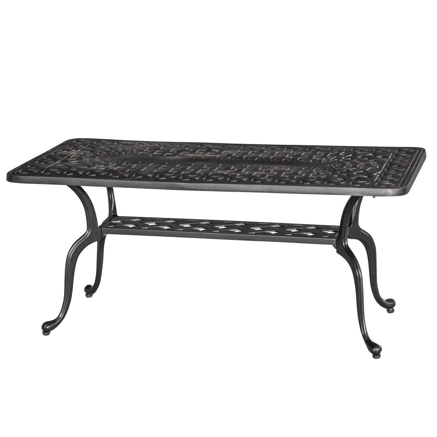 Classique 42 X 21 Inch Cast Aluminum Patio Coffee Table thumbnail