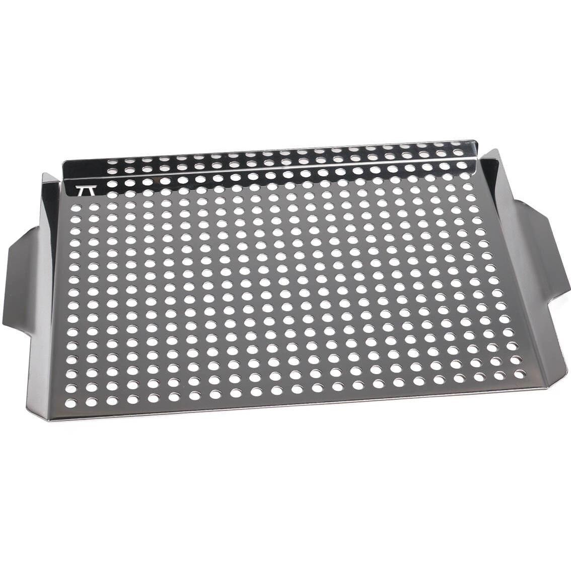 Outset 17 X 11-Inch Stainless Steel Large Grill Grid With Handles - Full View thumbnail