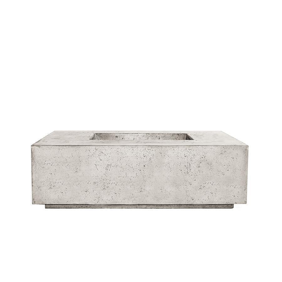 Porto 68-in Rectangular GFRC Propane Fire Pit in Natural by Prism Hardscapes