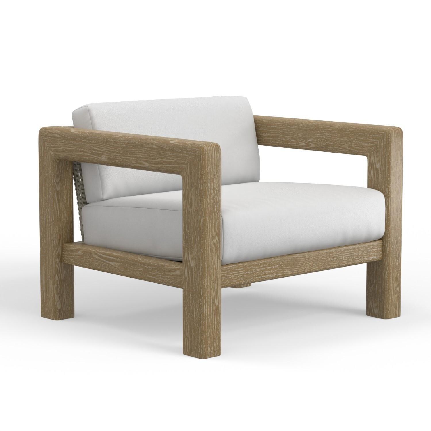 Sedona Teak Club Chair in Canvas Canvas by Sunset West - White Background thumbnail