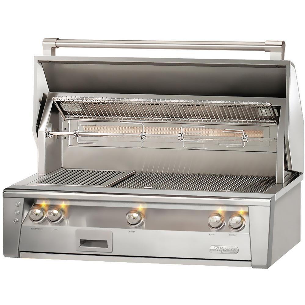 Alfresco ALXE 42-Inch Built-In Natural Gas Grill with Sear Zone & Rotisserie