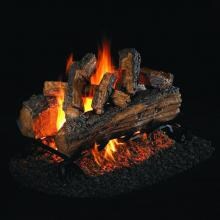 Peterson Real Fyre 30-Inch Split Oak Designer Plus See-Thru Gas Log Set With Vented Natural Gas G45 Burner - Match Light image