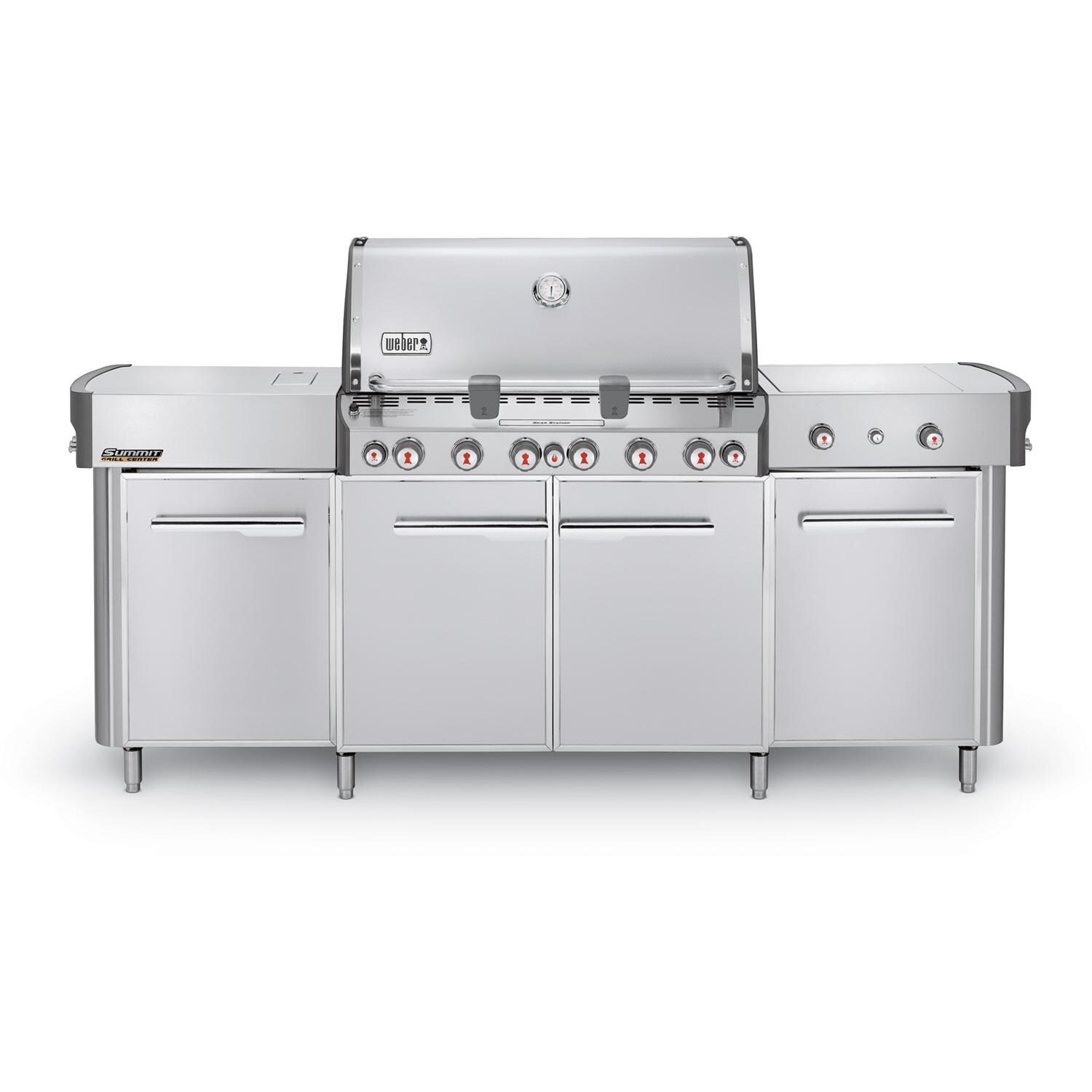Weber Summit Grill Center Freestanding Natural Gas Grill With Side Burner - Stainless Steel - 292001 thumbnail