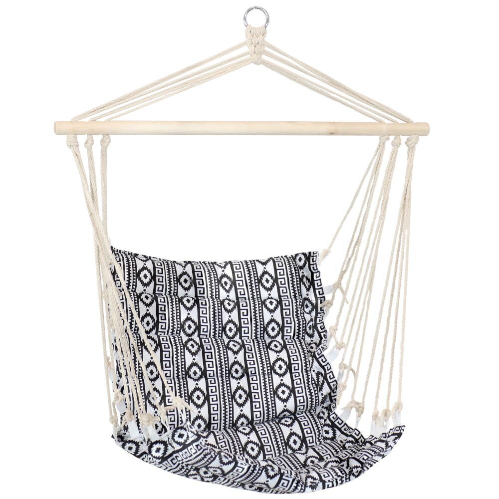 Sunnydaze Decor Padded Polycotton Hammock Chair - Ancient Tribal Print - WIM-839 image