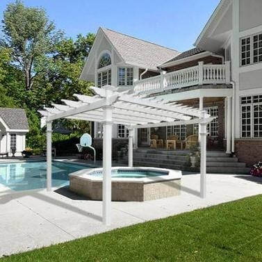 New England Arbors Regency 12 X 12 Vinyl Pergola
