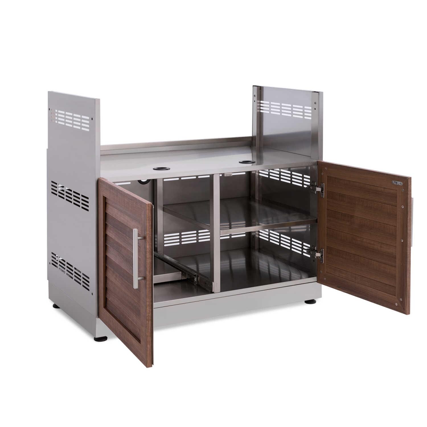 NewAge Outdoor Kitchen 40-Inch Stainless Steel Insert Grill Cabinet In Grove - Cabinet Interior View thumbnail
