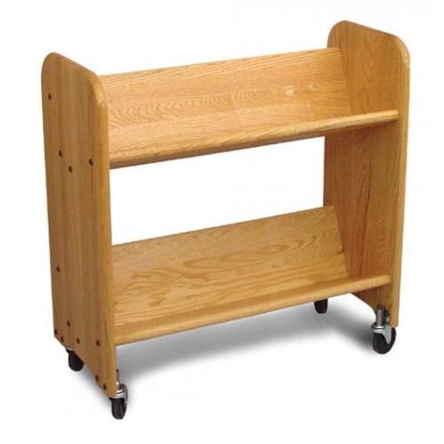 Rol-Rack Natural Oak-Tilted Shelves
