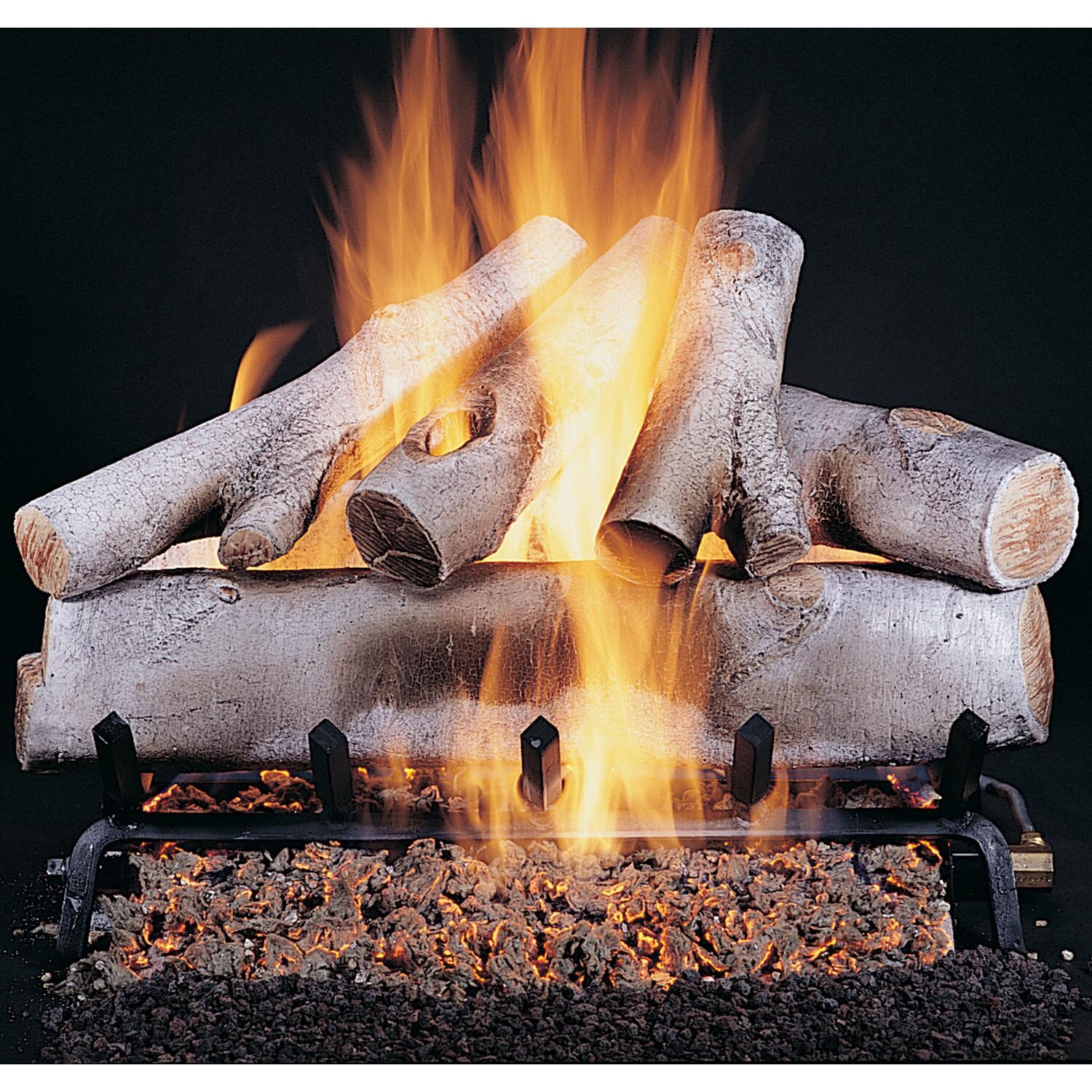 Rasmussen 18-Inch White Birch Log Set (Logs Only - Burner Not Included)