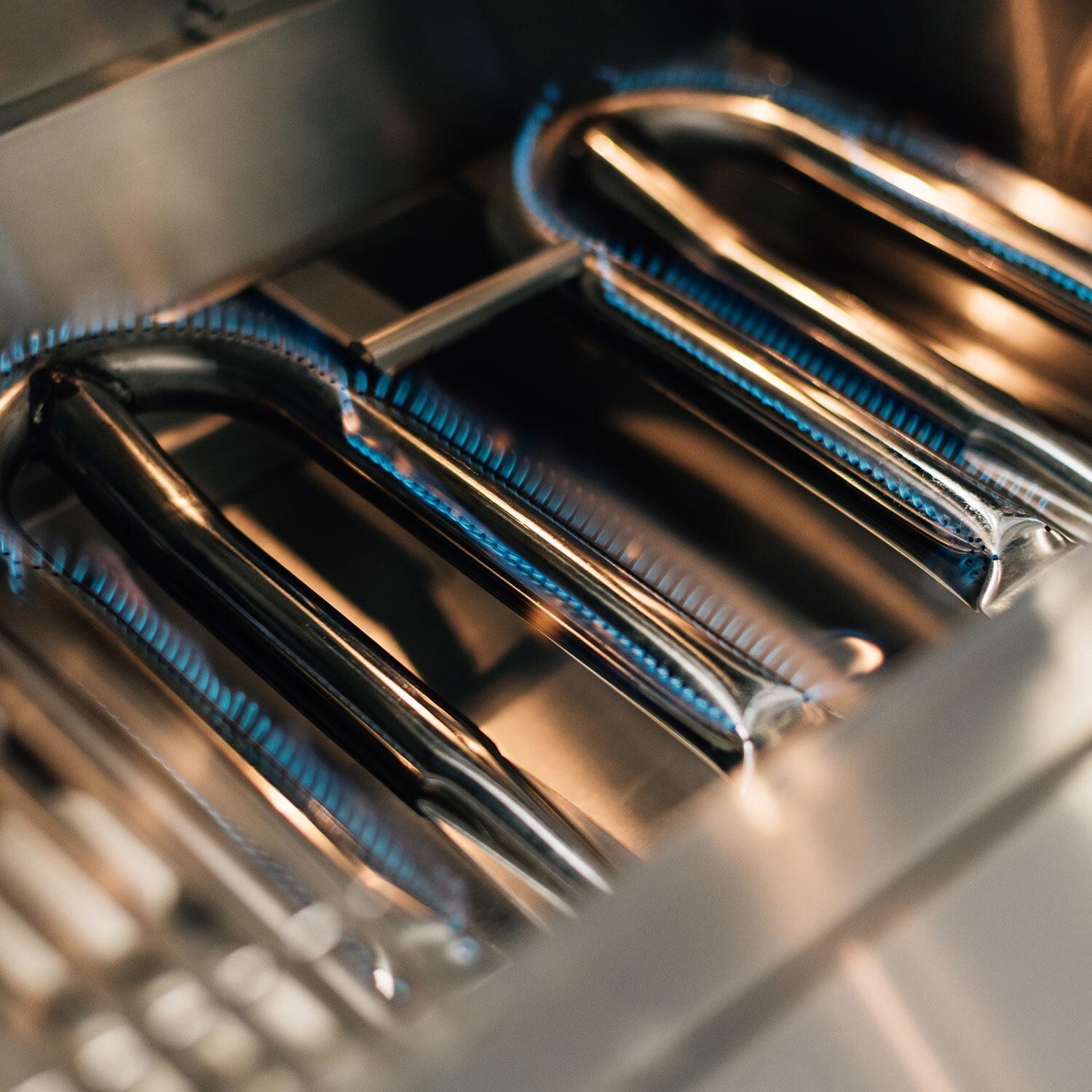 Summerset QST42-LP Quest 42-in 3 Burner Built-In Propane Gas Grill w/ Rear Infrared Burner, Rotisserie Kit, & Drop-In Griddle Plate - Burner - Detail thumbnail