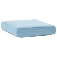 Sunbrella Canvas Mineral Blue Extra Large Outdoor Replacement Ottoman Cushion W/ Piping By BBQGuys image
