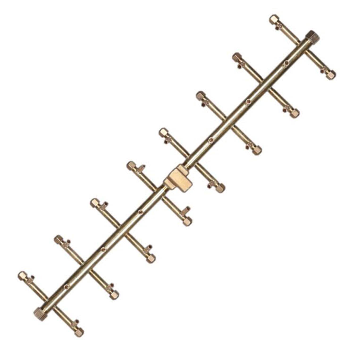 Warming Trends 30 1/2 X 7 Tree-Style Brass Natural Gas/Propane Burner & Flex Line Kit