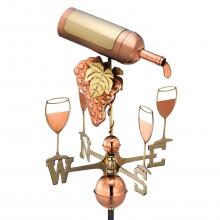 Wine Bottle Weathervane By Good Directions - Polished Copper image