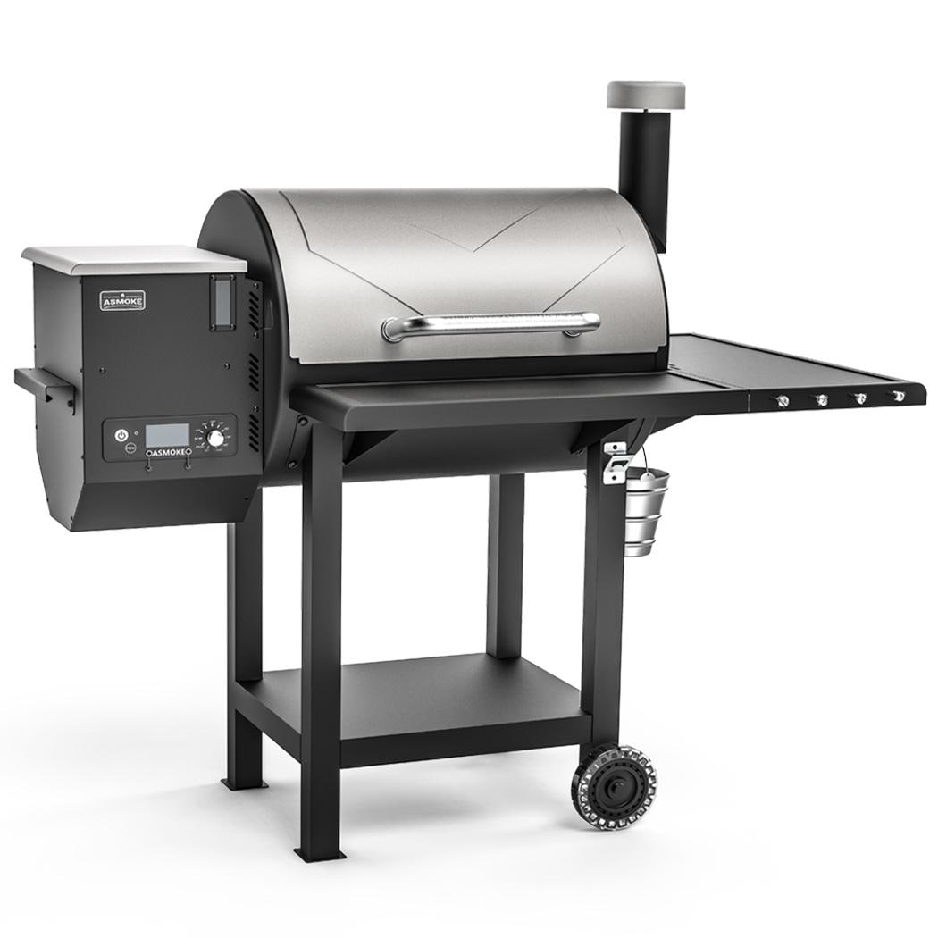 ASMOKE Removable Shelf Wood Pellet Grill Smoker - AS660N-1-Silver