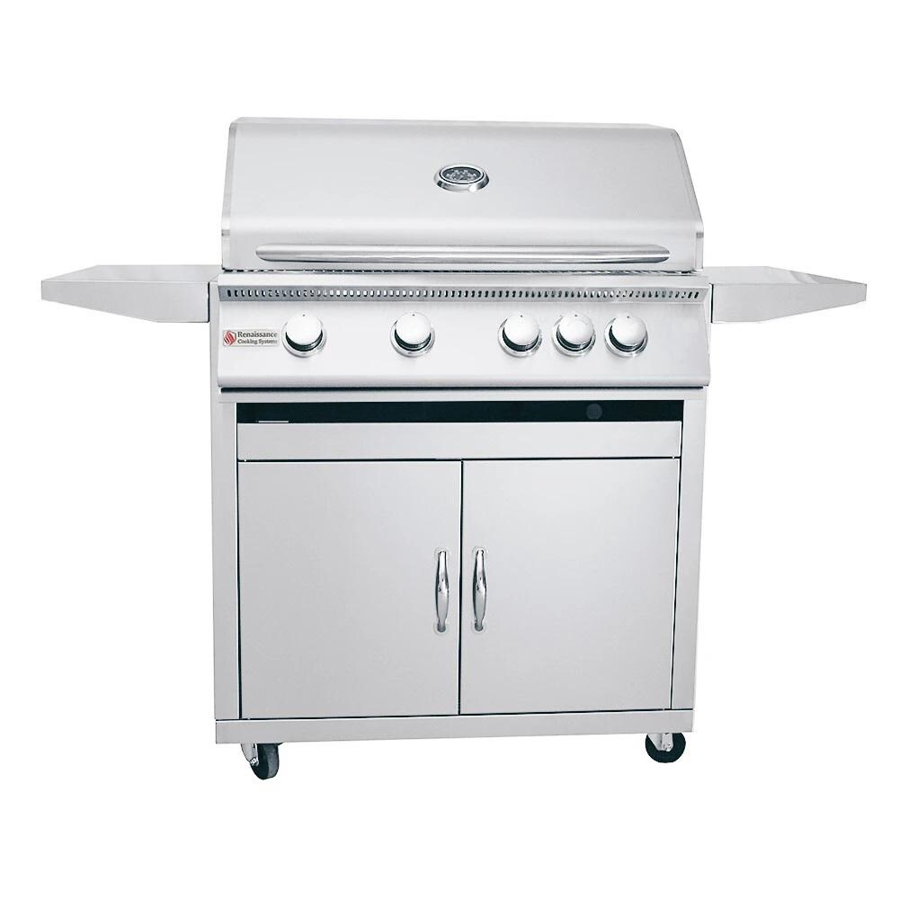 RCS Premier Series 32-Inch 4-Burner Propane Gas Grill With Rear Infrared Burner - RJC32A-LP-CK image