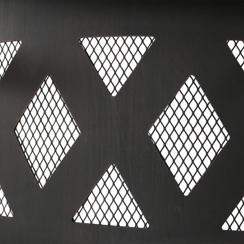 Ultimate Patio 36-Inch Steel Crossweave Wood Burning Fire Pit - Design Detail thumbnail