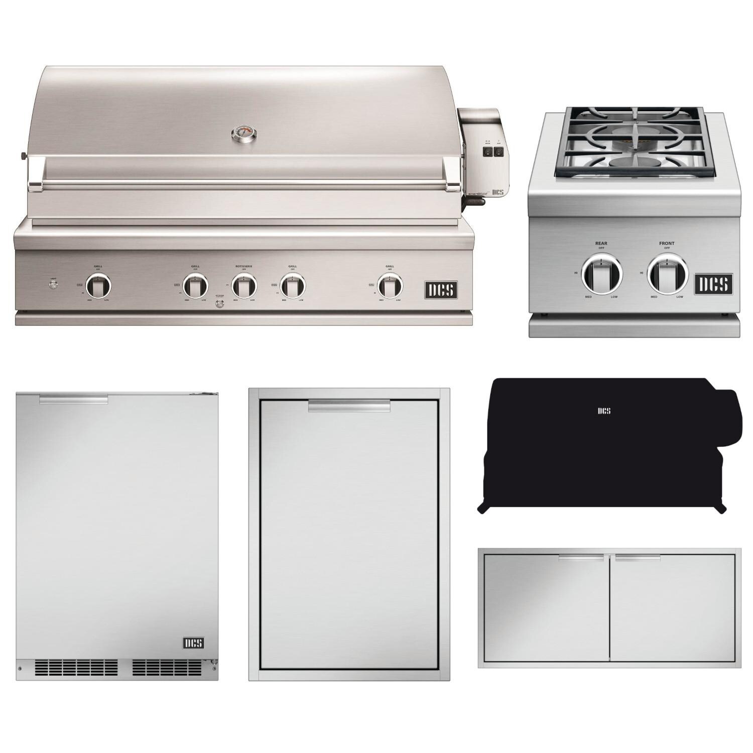DCS Series 9 6-Piece 48-Inch Propane Gas Outdoor Kitchen Package - BE1-48RC-L-6PC