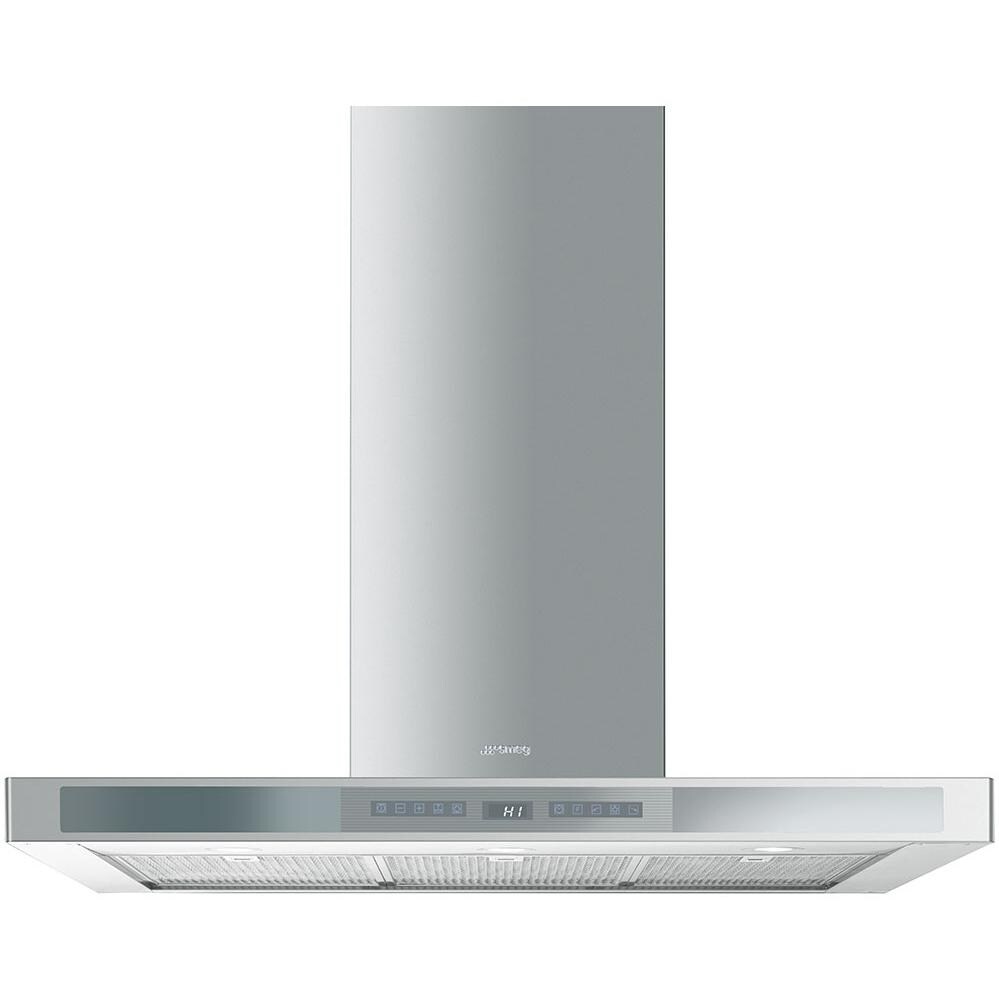 Smeg Flat Design 36-Inch 600 CFM Wall-Mounted Vent Hood - Stainless Steel - KSEU912X thumbnail