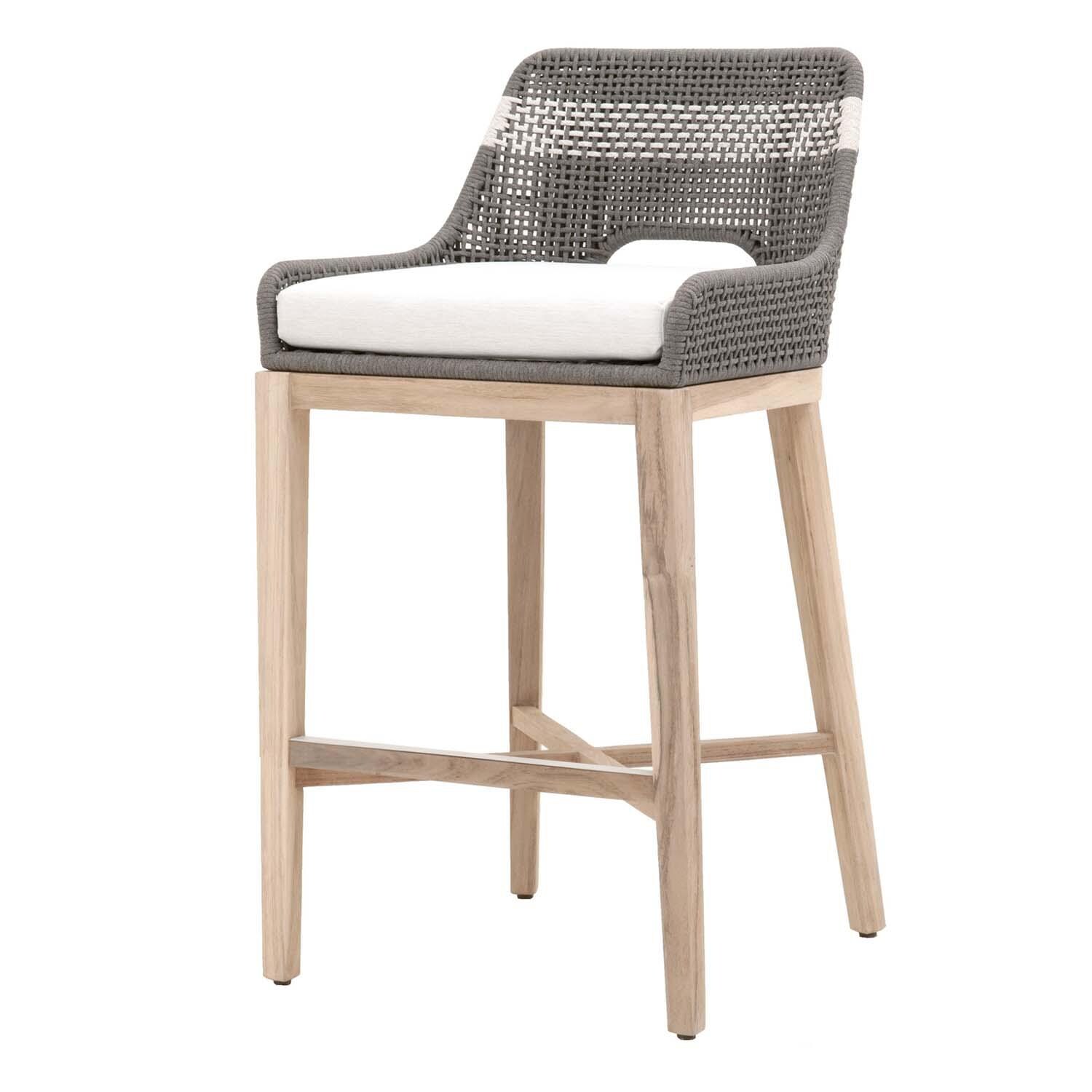 Cocoa Way Woven Rope Barstool in Dove By Lakeview - Angled View thumbnail