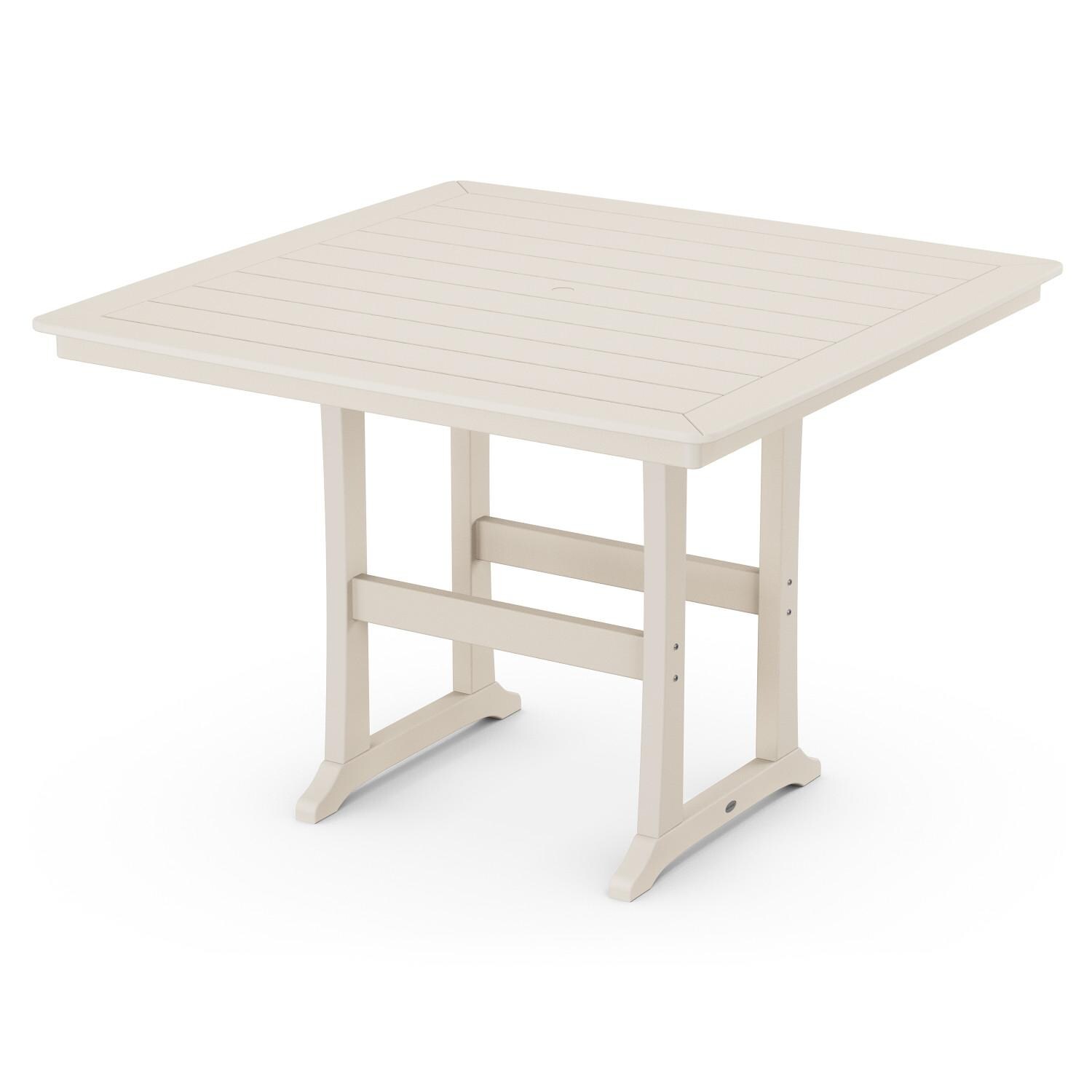 POLYWOOD Nautical Trestle 59-Inch Bar Table - Sand image