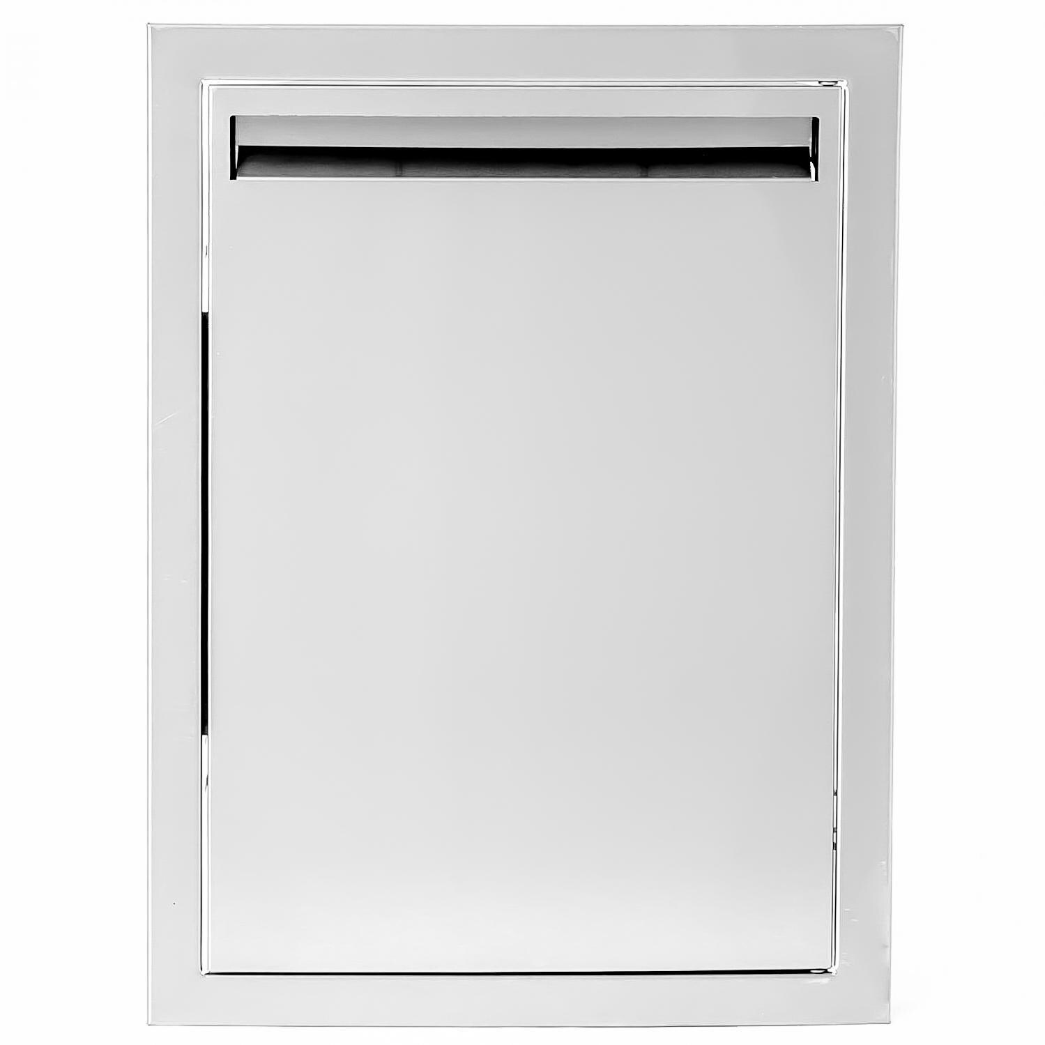 BBQGuys.com Aspen Series 14-Inch Stainless Steel Right-Hinged Single Access Door - Vertical thumbnail