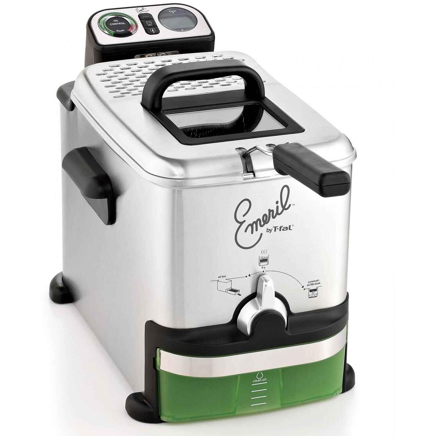 Emerilware By Tfal 3.3 Liter Stainless Steel Deep Fryer FR7015001