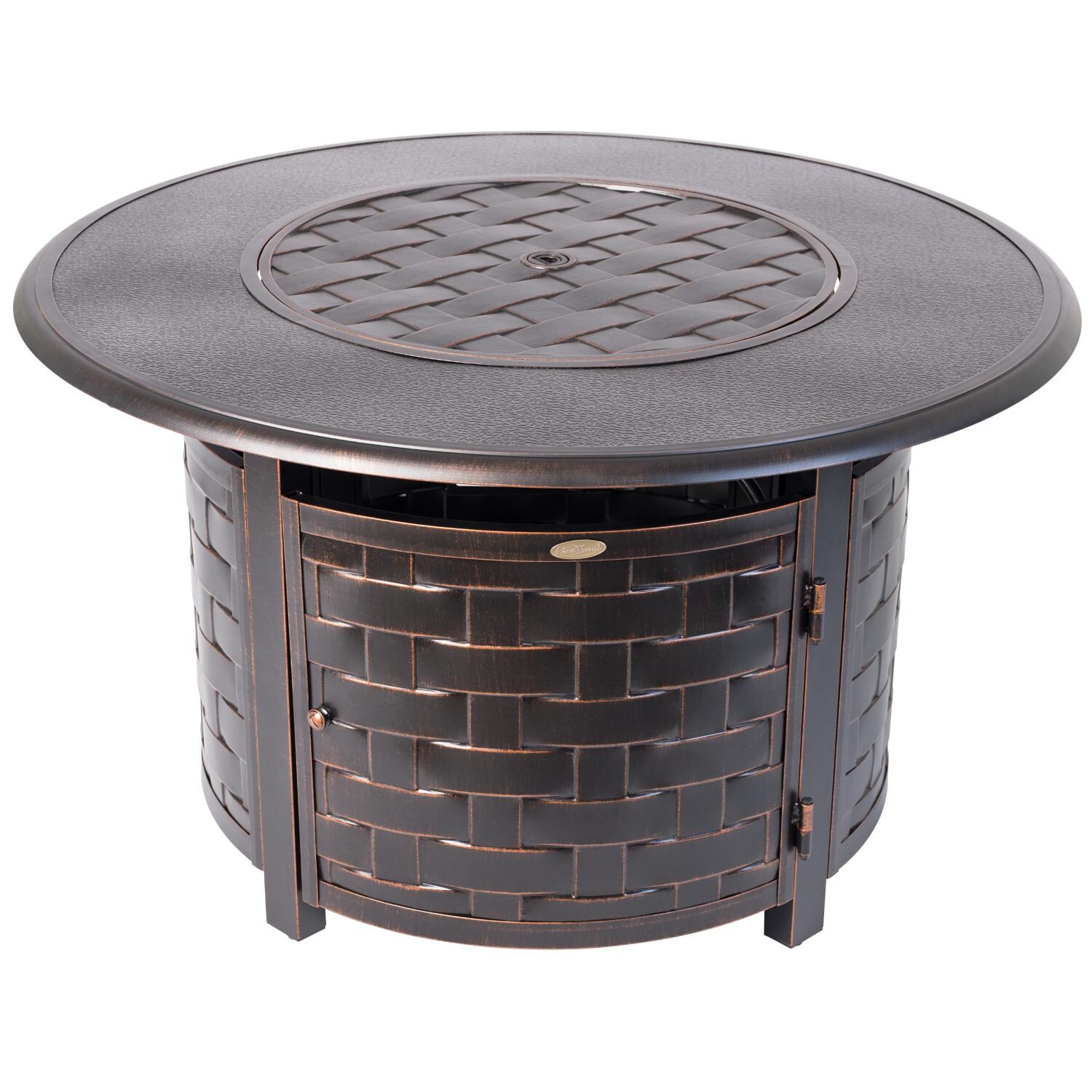 Ultimate Patio SC62746 Magnolia Way 42-Inch Round Aluminum Propane Fire Pit Table - Full View thumbnail
