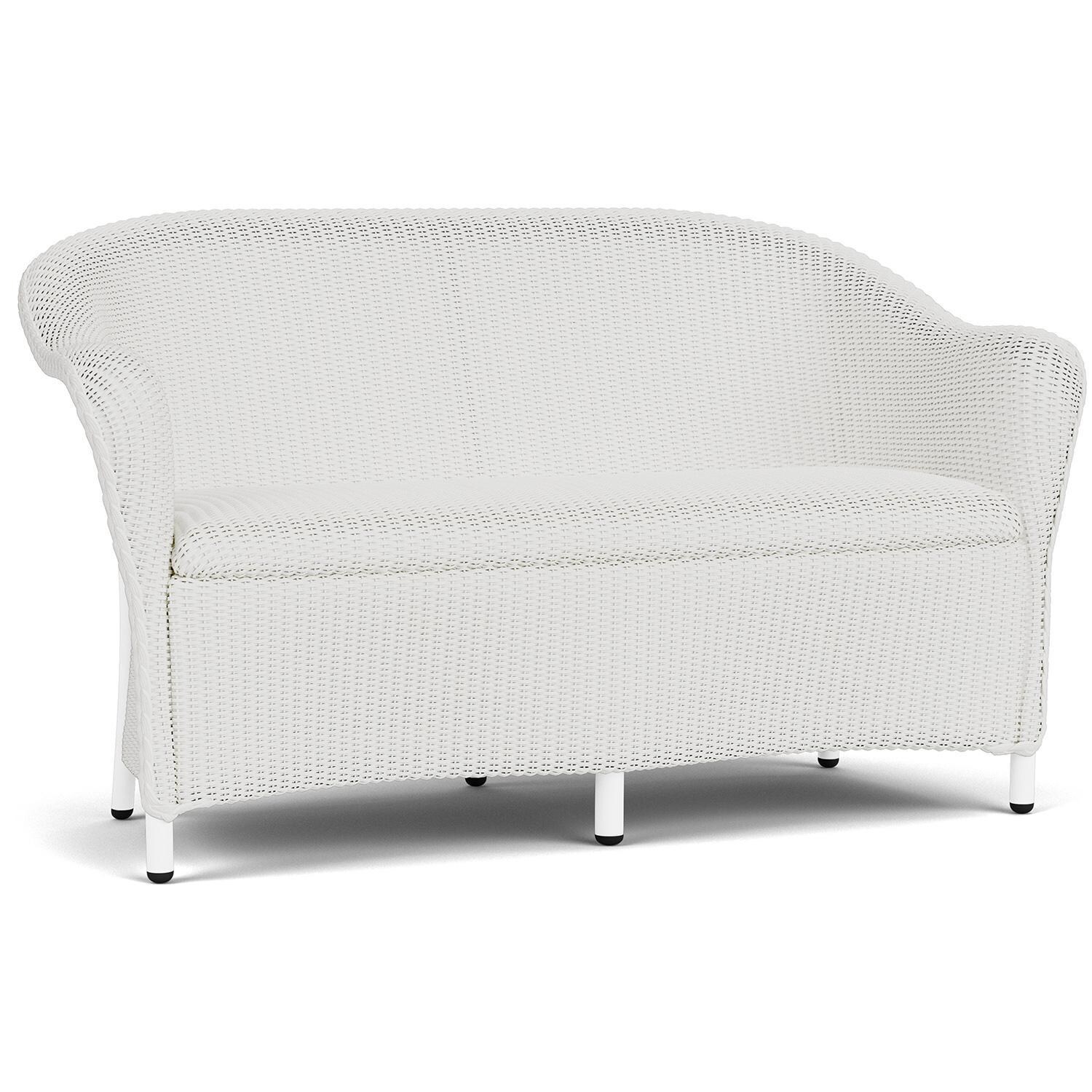Lloyd Flanders Reflections 3-Piece Seating Set W/ Lounge Chairs in Matte White Finish - Loveseat Angled thumbnail