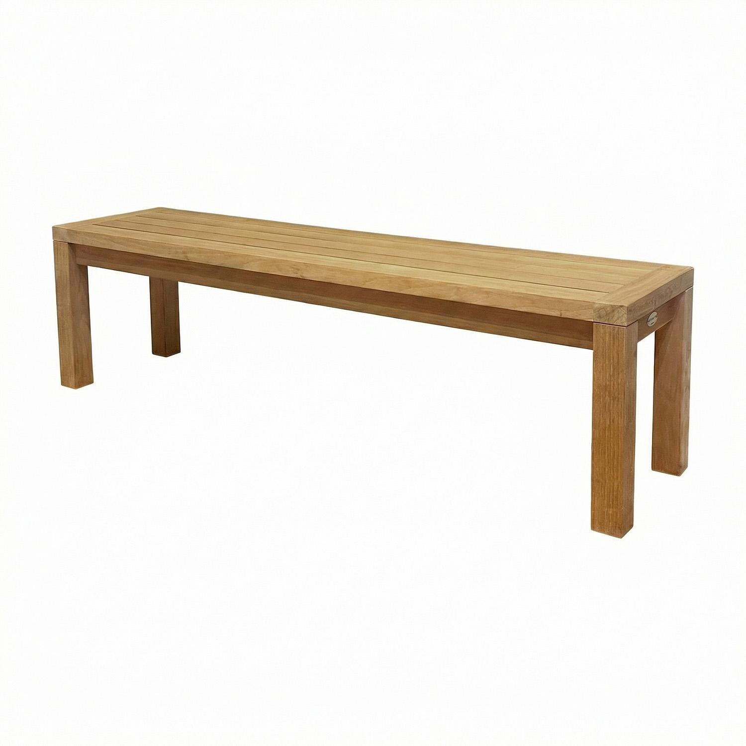 Royal Teak Collection BEN72 72 Inch Teak Dining Bench - Bench - White Background thumbnail