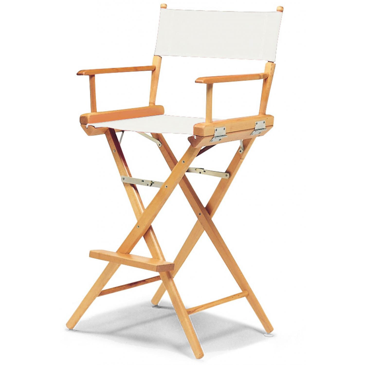World Famous Bar Height Director Chair By Telescope Casual - Varnish/White