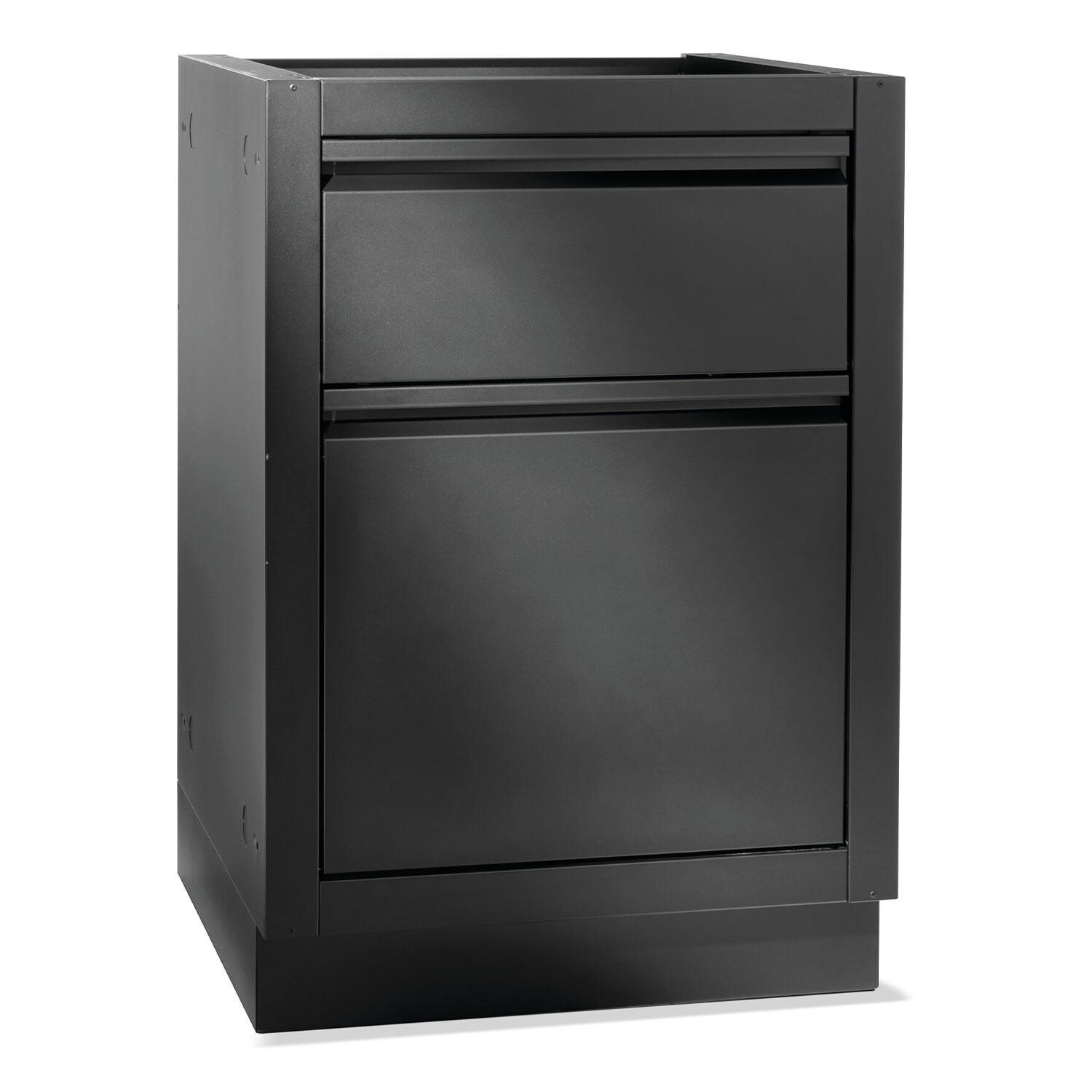 Napoleon IM-WDC-MK-1 OASIS Waste Drawer Cabinet - Matte Black - Angled Right - White Background thumbnail